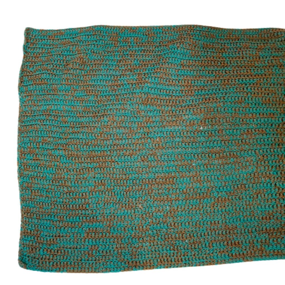 Crocheted Afghan Lap Blanket Table Runner 37 x 100